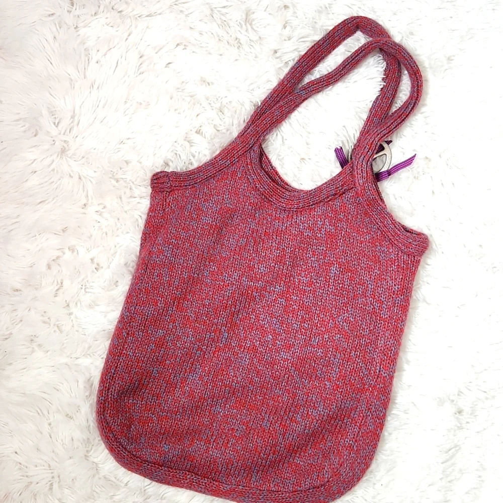 American Eagle Cable Knit Boho Hobo Crochet Tote Bag